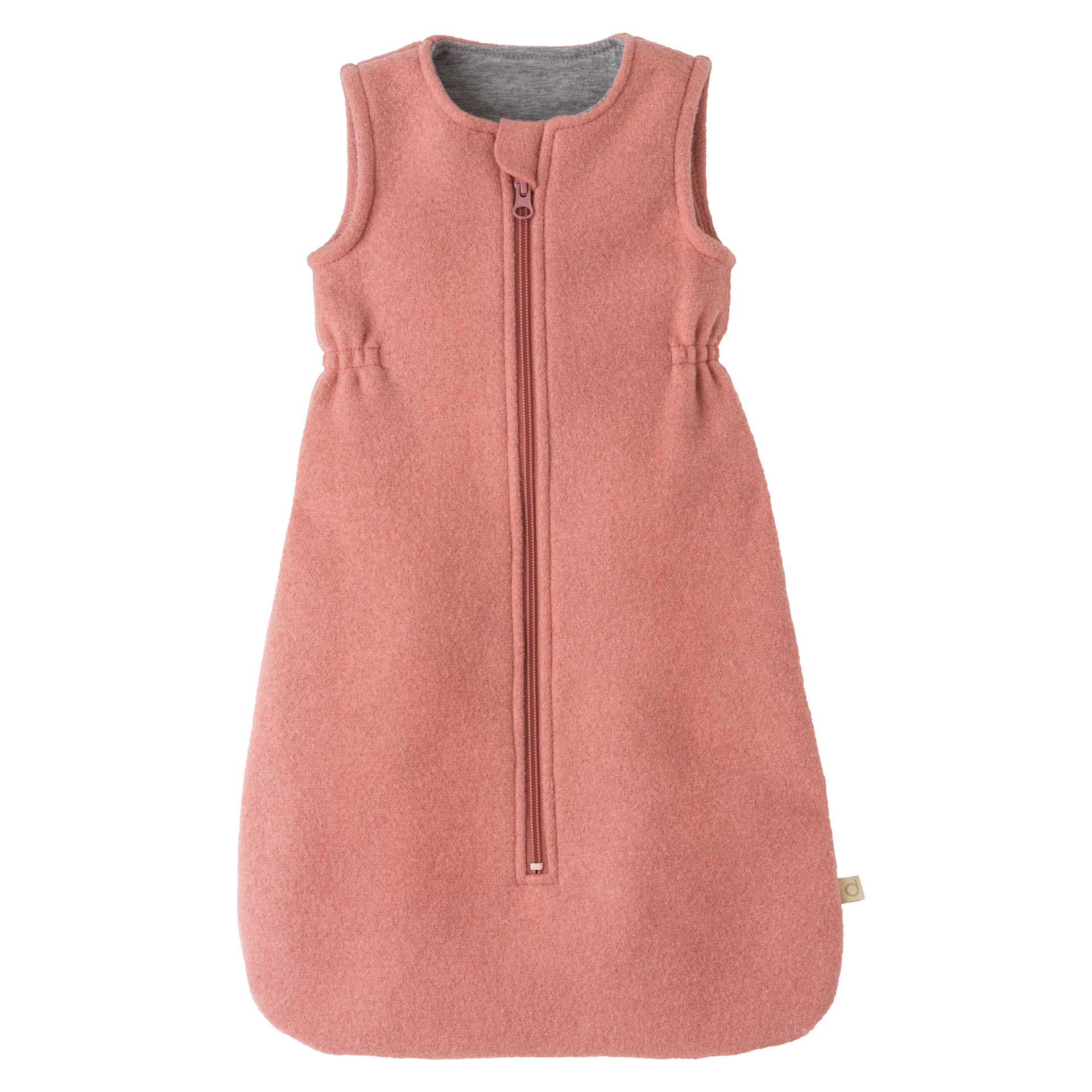 disana Walk-Schlafsack Softpink, Wollwalk & Jerseyfutter aus Bio-Merinowolle, Reißverschluss für einfaches Öffnen & Schließen