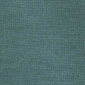 Nahaufnahme eines disana Strickstoffs aus Bio-Merinowolle in der Farbe Eukalyptus, glatt gestrickt als feine Einbett-Ware