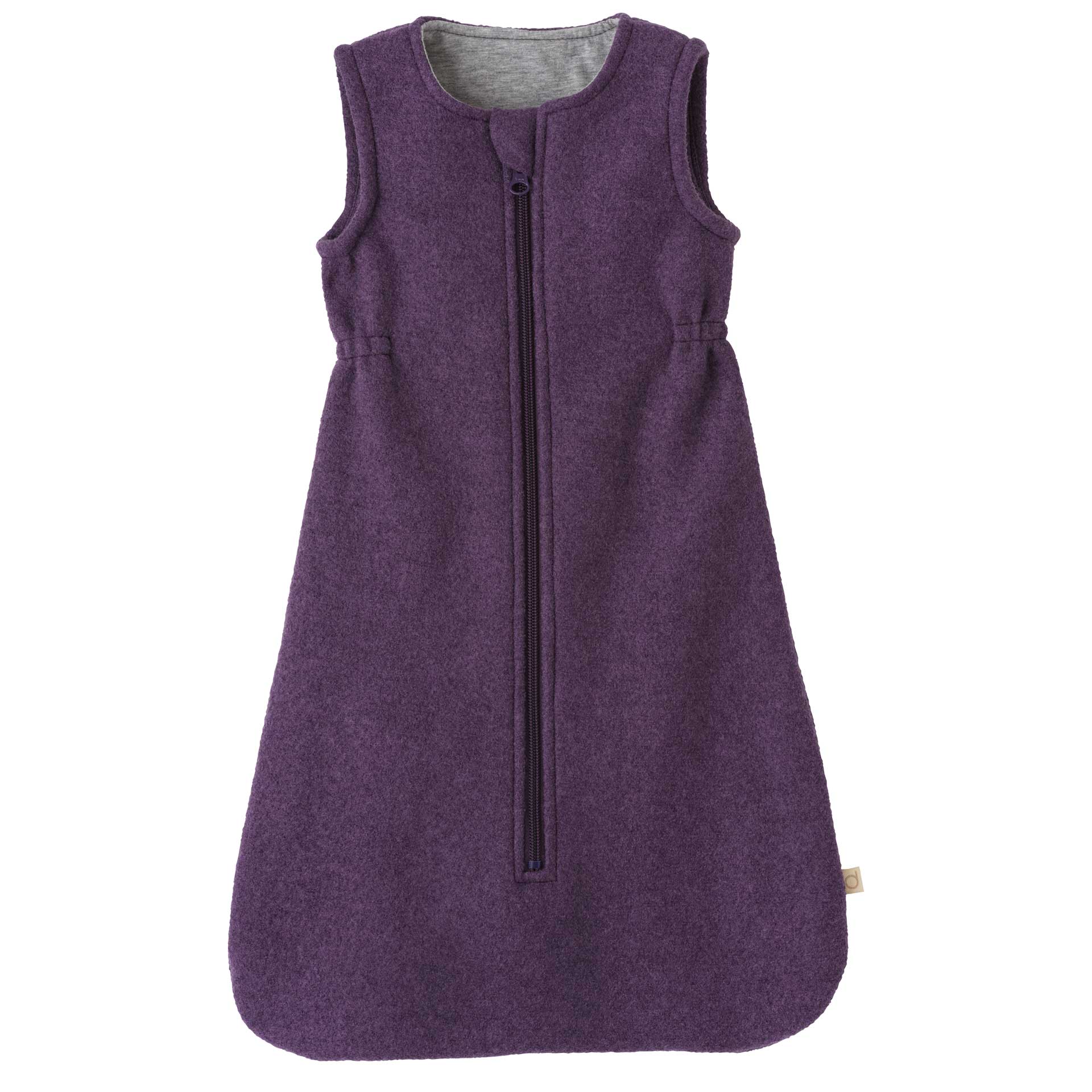 disana Walk-Schlafsack Aubergine Wollwalk & Jerseyfutter aus Bio-Merinowolle, Reißverschluss für einfaches Öffnen & Schließen