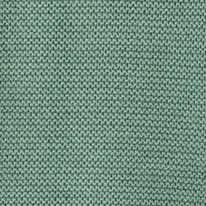 Nahaufnahme eines disana Strickstoffs aus Bio-Merinowolle in der Farbe Jade mit charakteristischem Links-Linksstrick