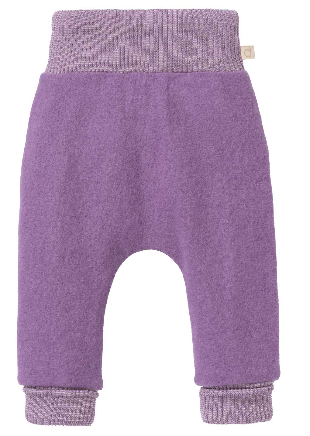 Bequeme disana Pumphose, Flieder, leichter Wollwalk, Bio-Merinowolle, elastischer Bund am Laib, Strickbündchen an den Beinen