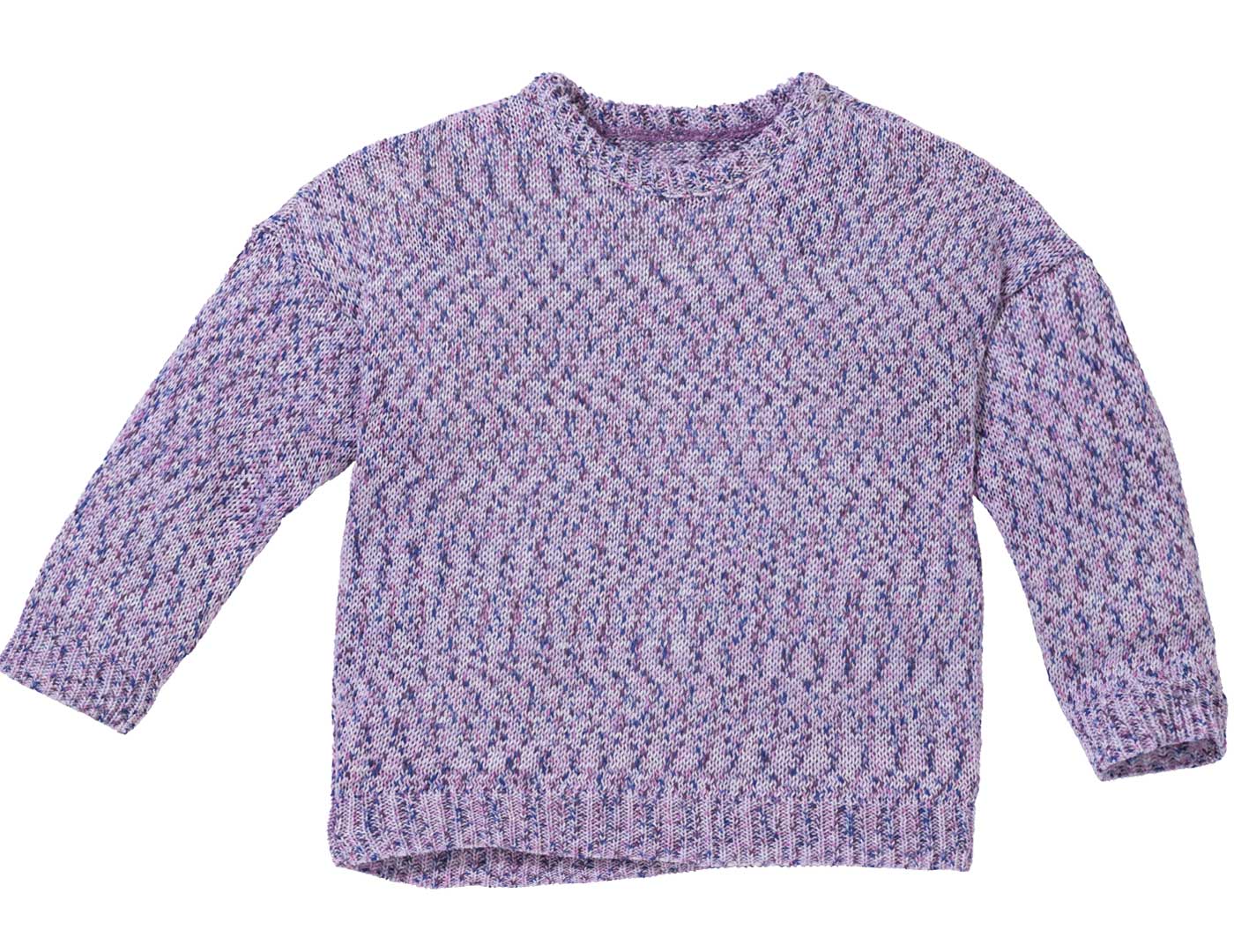 disana Baumwoll-Pullover "Spray", 74/80-134/140, Flieder Spray aus 100% Bio-Baumwolle, perfekt für lange Sommerabende