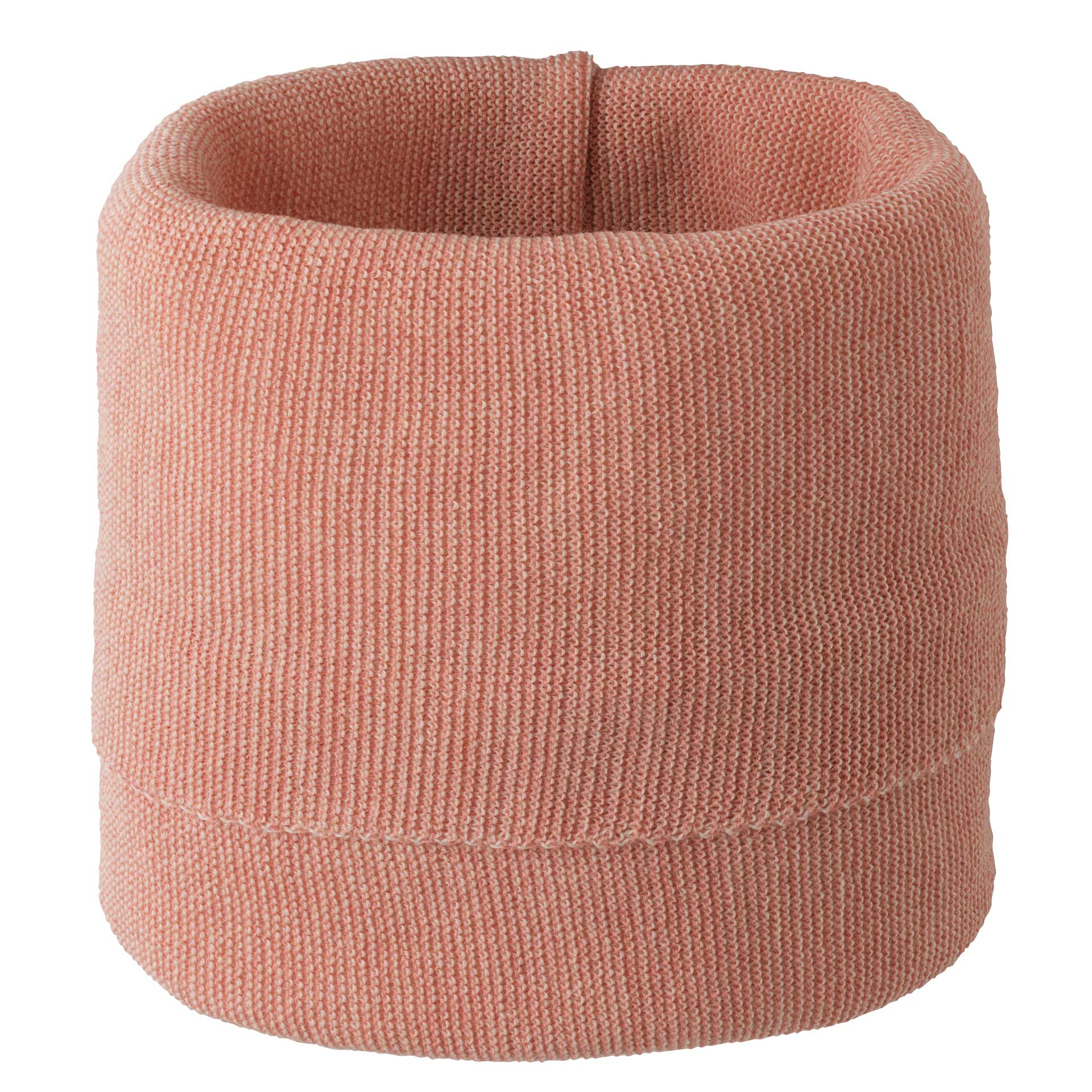 disana Schlauch-Schal in Softpink-Natur aus Bio-Merinowolle, besonders weich & warm, im schönen zwei Farben Melange-Look